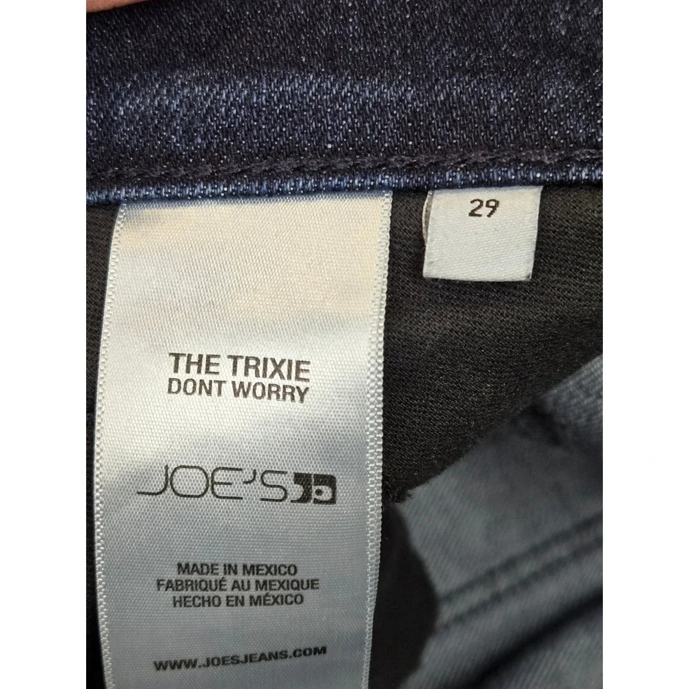 Joe's Jeans The Trixie Dont Worry Wide Leg Crop Cuff Indigo Blue Denim Jeans 29 - Picture 7 of 12